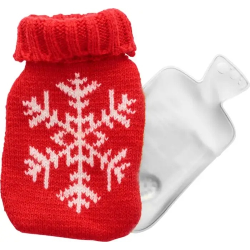 Chaufferette de poche dans housse tricot rouge 12 cm 1/30