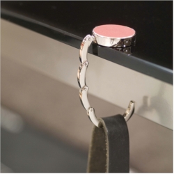 Porte sac pliable en métal pastille simili Ø 3.3 cm 1/100