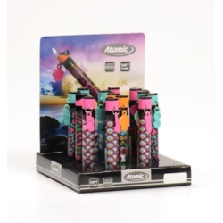 BRIQUET ATOMIC PIEZO NEON CHARM II AVEC BRELOQUES 13/260