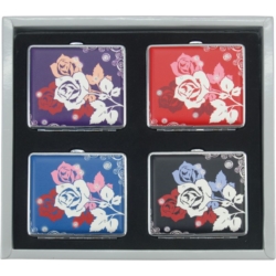 ETUIS 18 CIGARETTES CONEY METAL ROSE TATOO 4/160*