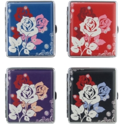 ETUIS 18 CIGARETTES CONEY METAL ROSE TATOO 4/160*