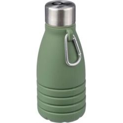 Gourde pliable 550 ML silicone bouchon acier inoxydable 17 cm 1/50