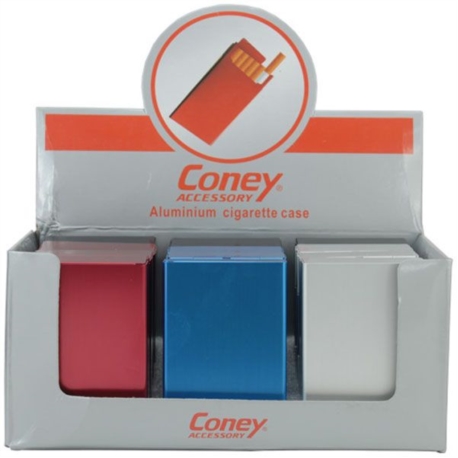 ETUI PAQUET CIGARETTES ALU PULL DOWN 4 COLORIS 12/240*