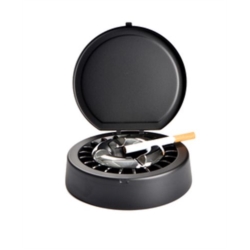 CENDRIER ROND NOIR MAT SMOKE FREE 6/60