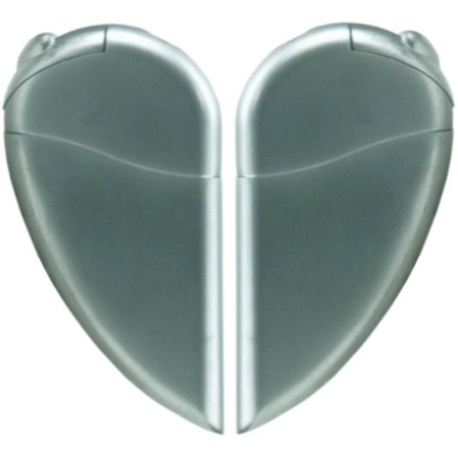 BRIQUET CONEY COEUR 2 PIECES PERLE CHROME 6/120*