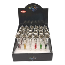 Pipe à tabac en verre 9.5 cm Diamond assortis 24/288