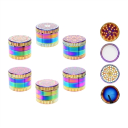 Broyeur tabac métal Ø63mm 4 parts Rainbow 6/120