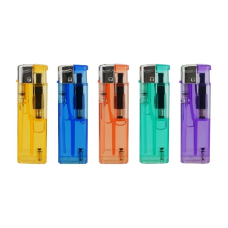 BRIQUET ATOMIC FLAT RECHARGEABLE 5 COLORIS TRANSPARENTS 50/1000