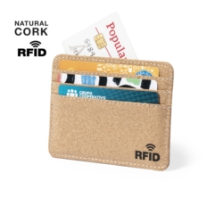 Porte cartes liège naturel RFID 6 compartiments 10.5 cm 1/50