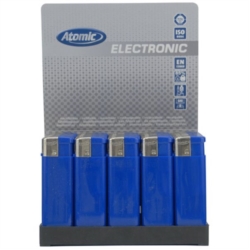 BRIQUET ATOMIC FLAT ELECTRONIQUE RECHARGEABLE OPAQUE BLEU 50/1000