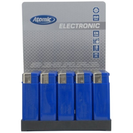 BRIQUET ATOMIC FLAT ELECTRONIQUE RECHARGEABLE OPAQUE BLEU 50/1000