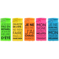 Briquet Atomic Large élect plastique néons Expressions I 25/500