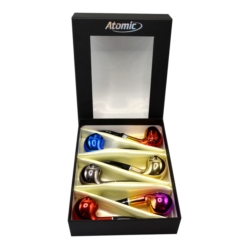 Pipe à tabac métallisé forme pipe dans coffret 6/120