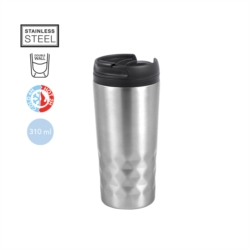 Verre en acier inox 310 ml couvercle doseur 16.7 cm 1/50