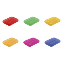 Coussin de plage gonflable PVC 28.5x7x19 cm coloris vifs 1/20