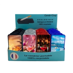 24 CendriClop le cendrier portable 100% recyclable décors Cocktails