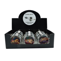 Cendrier de poche porte clés métal décor Félins hippie 12/240