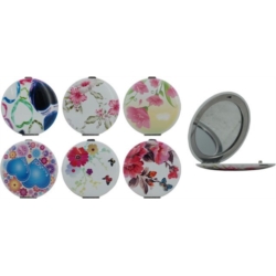 MIROIR ROND METAL FLEURS & CŒURS 13/260*