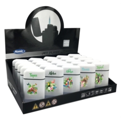 Briquet Atomic jet flamme gomme Scuba blanc décors Fantaisie 25/500