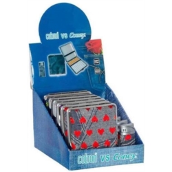 ETUI CIGARETTES + BRIQUET RIVIERA DECORS COEURS 12/240*