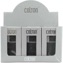 BRIQUET COLTON NOIR/CHROME MAT + CENDRIER 12/120*