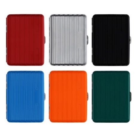 ETUI POUR 12 CIGARETTES METAL FORME VALISE COLORIS ASSORTIS 12/240