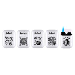 Briquet Atomic Jet Pod jet flamme blanc décors Bretagne