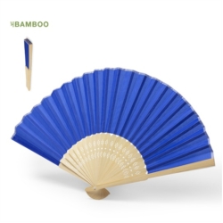 Eventail bambou et tissu polyester 190 T 38x21cm 