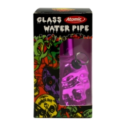 Pipe à eau en verre 16 cm Ø 40 mm Skull métallisées  12/72