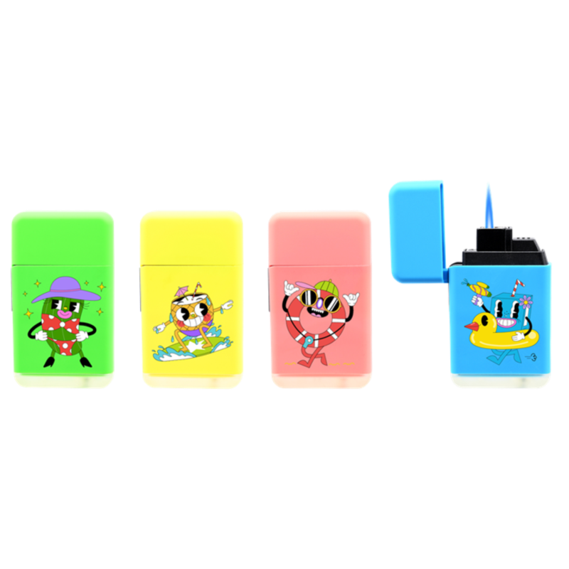 Briquet Atomic jet flamme new Scuba néon Légumes 20/400