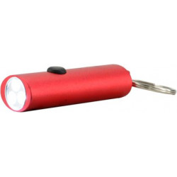 LAMPE TORCHE POCHE 3 LED ROUGE METALISE 50/100*