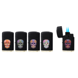 Briquet Atomic double jet flamme gomme noir Catrina 25/500