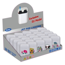 Briquet Atomic Jet Pod jet flamme blanc décors Animaux music