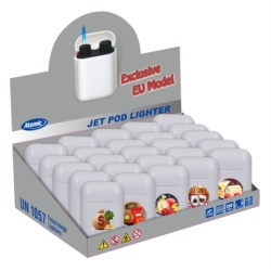 Briquet Atomic Jet Pod jet flamme blanc décors Casino