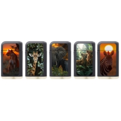 Briquet Atomic jet flamme gomme Scuba noir décors Animaux 25/500