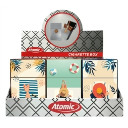 Boite étui paquet 20 cig 85mm plastique décors Plage 12/240