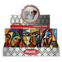 Boite étui paquet 20 cig 85mm plastique décors Picass' 12/240