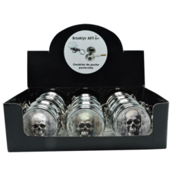 Cendrier de poche porte clés métal décors Skulls 12/240