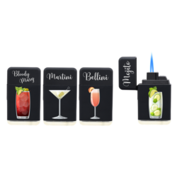 Briquet Atomic jet flamme new Scuba noir Cocktails 20/400