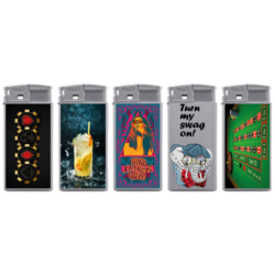 Briquet Atomic Large électronique gomme argenté Surprise 25/500