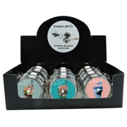 Cendrier de poche métal avec porte clés décors Corsica Ile de beauté