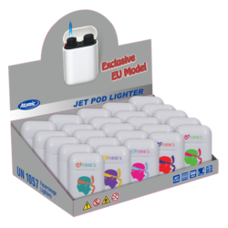 Briquet Atomic Jet Pod jet flamme blanc décors I love Corsica