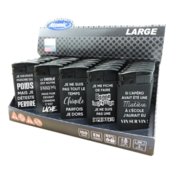 Briquet Atomic Large électronique noir Expressions II 25/500