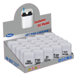 Briquet Atomic Jet Pod jet flamme blanc décors Expressions