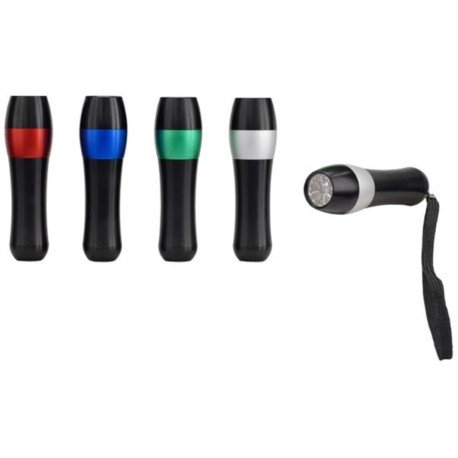 LAMPE 9 LED METAL NOIR 4 COLORIS ASSORTIS 12/120*