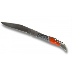Couteau tire bouchon bicolore pliant