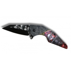 Couteau Tête de mort ouverture assistée
