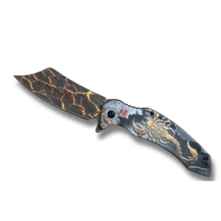 Couteau Scorpion doré ouverture assistée