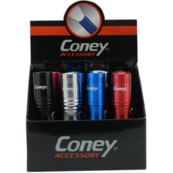 MINI LAMPE TORCHE CONEY 1 LED COLORIS METALLISES  ASSORTIS  12/240*