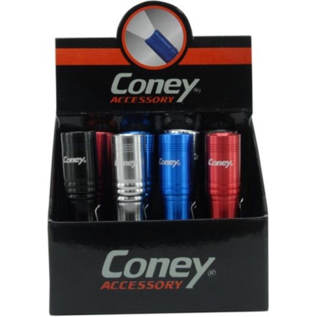 MINI LAMPE TORCHE CONEY 1 LED COLORIS METALLISES  ASSORTIS  12/240*